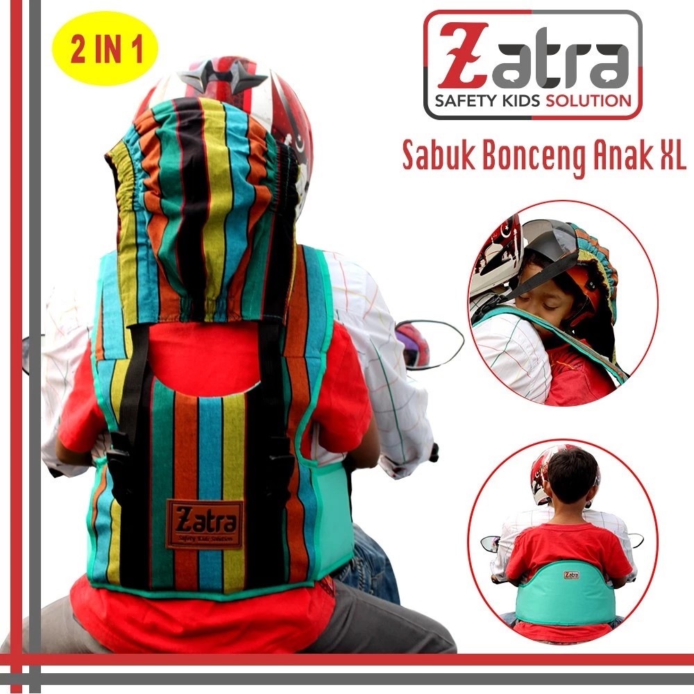 ZATRA Sabuk Bonceng Anak XL 2in1 Dengan Topi #3