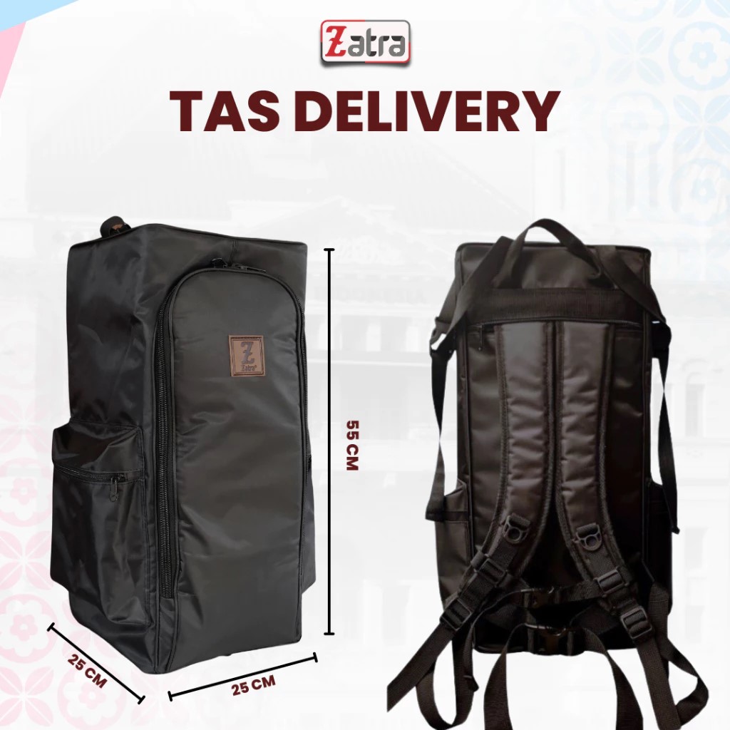 ZATRA Tas Delivery Tas Kurir Ransel Tas Motor Touring Free Raincover #5