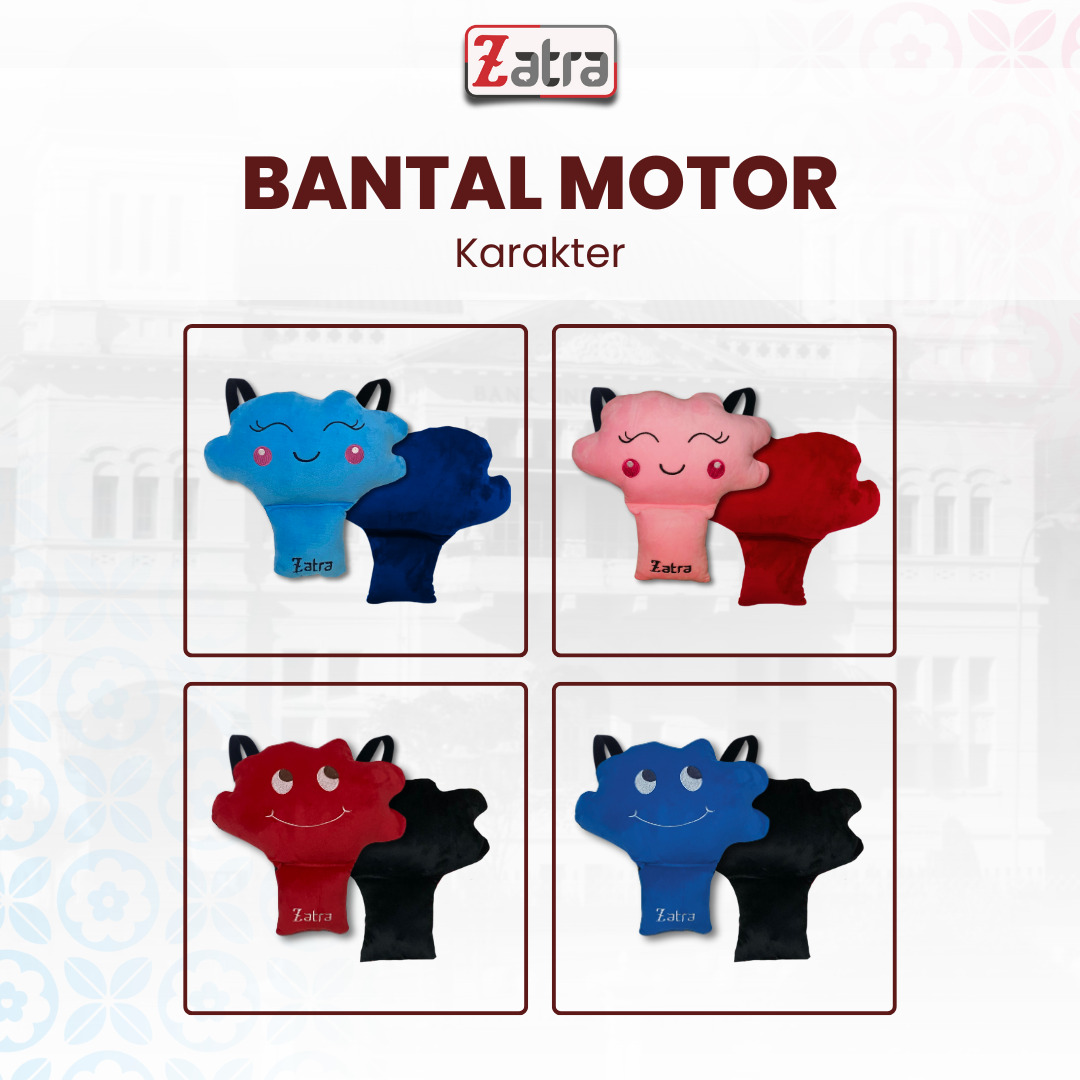 ZATRA Bantal Stang Motor Karakter Awan Lucu #2