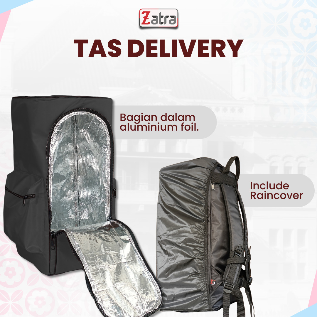 ZATRA Tas Delivery Tas Kurir Ransel LAPIS ALUMINIUM FOIL Free Raincover #5