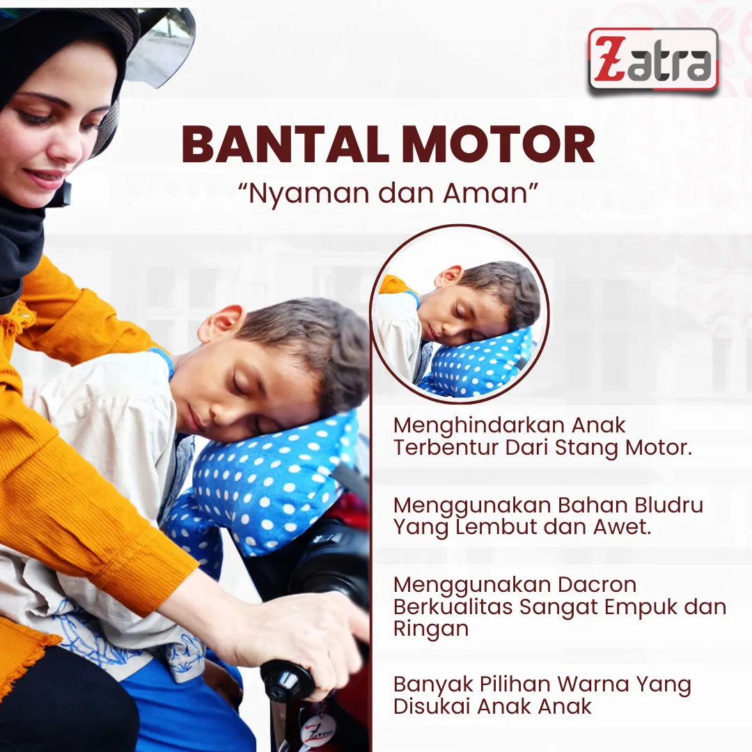 ZATRA Bantal Stang Motor Warna Polos dan Motif #2