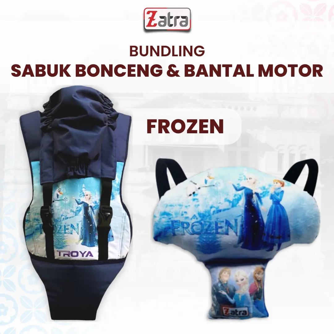 ZATRA Paket Bundling Sabuk Bonceng dan Bantal Stang Motor Karakter Printing #1